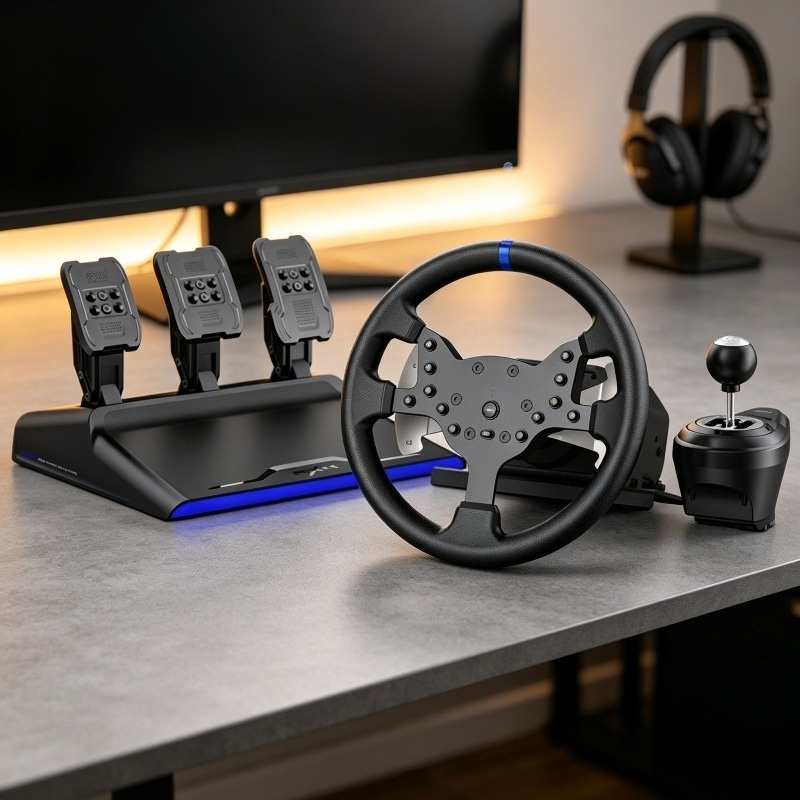 Steering Wheel Gaming - Volante de Corrida V99 com Feedback