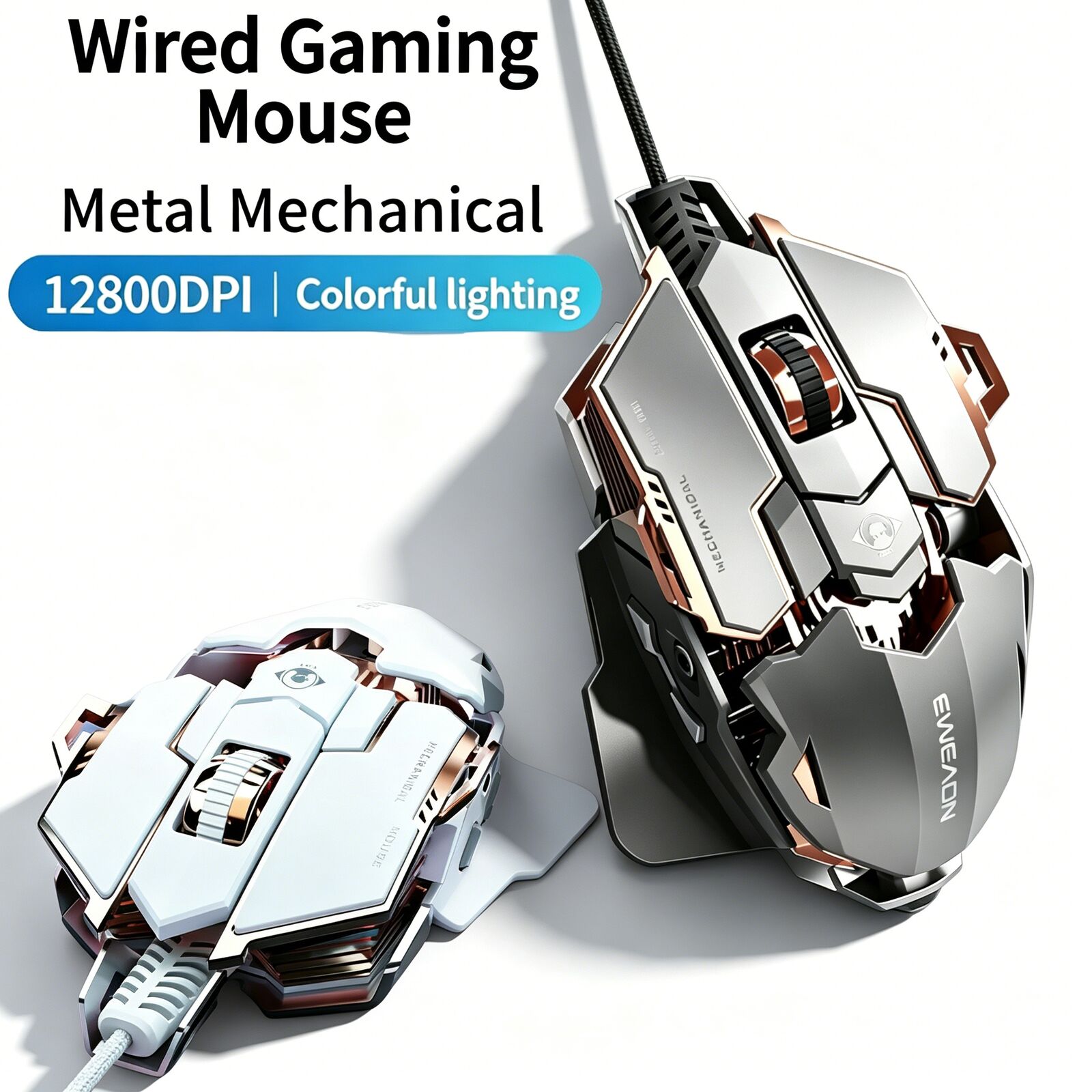 Gaming Console G5 - Mouse Gamer G5 com Fio, Metálico,