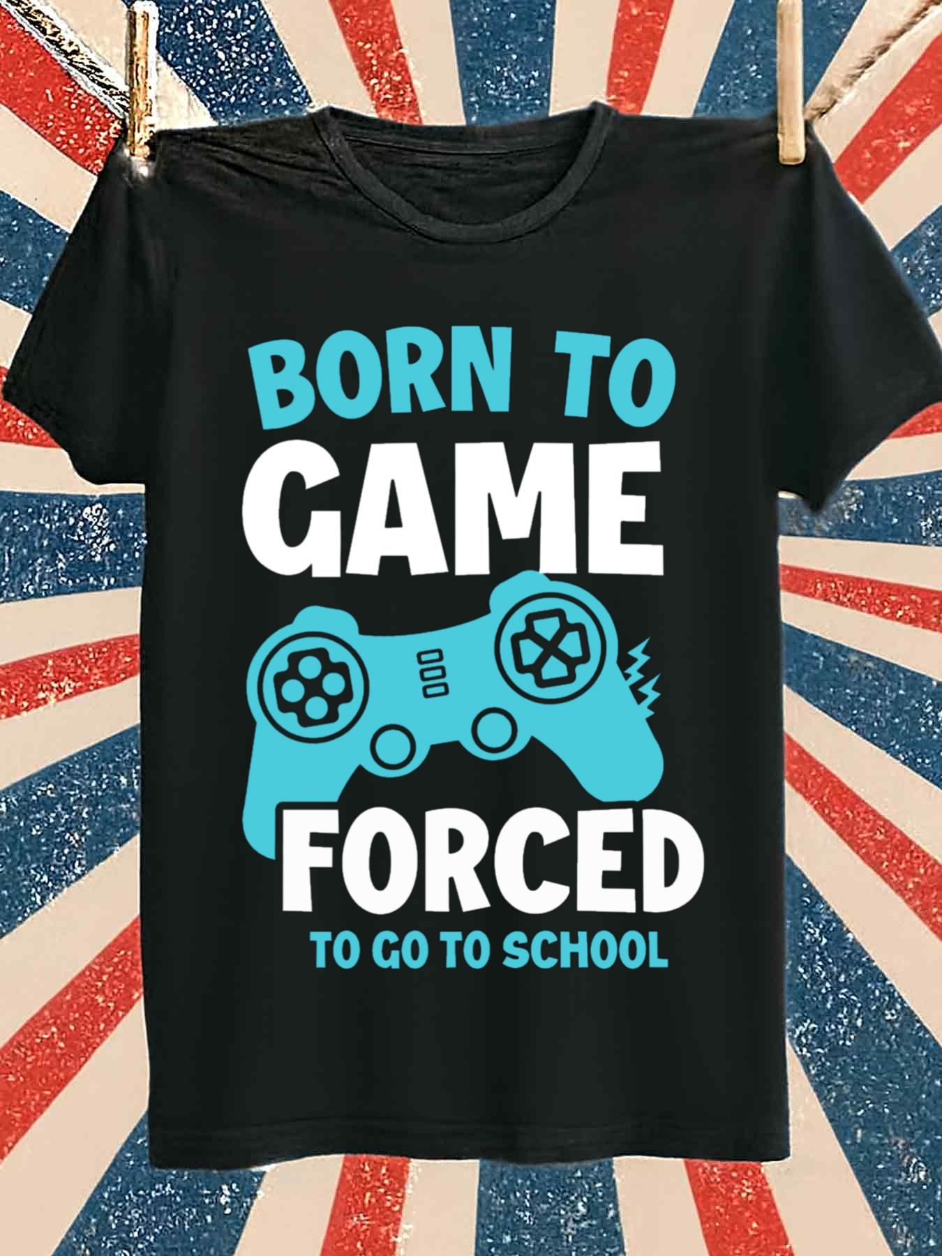 Gaming Console Logo - Camiseta Masculina Born to Game -