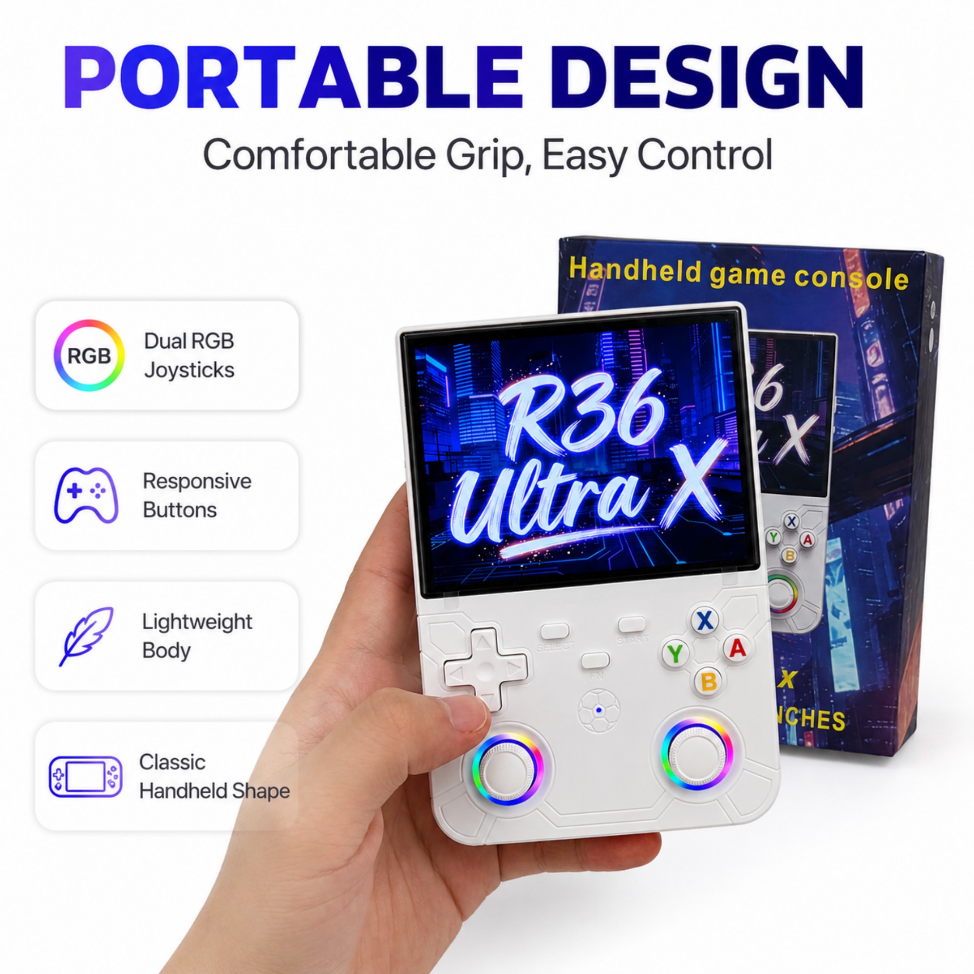 Console de Jogo Portátil Retro - Gaming Console R36 avaliação e preço