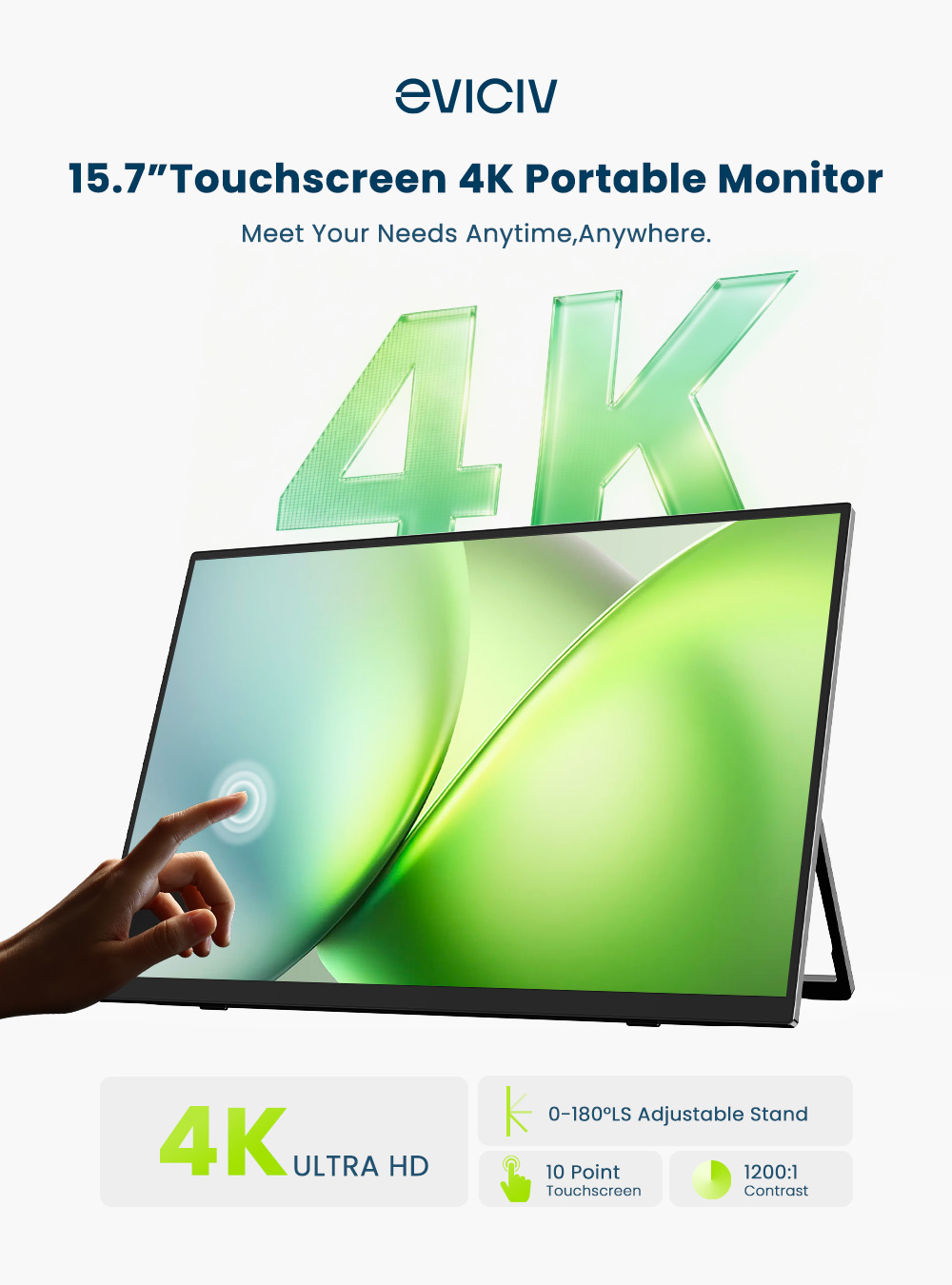 Monitor Portátil EVICIV 4K com - Gaming Console Types avaliação e preço
